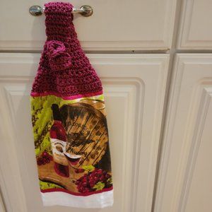Crochet-topped Tea Towel/Dish Towel